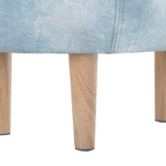 Hocker Polsterbezug mit Stauraum hellblau REINDEER