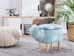 Hocker Polsterbezug mit Stauraum hellblau REINDEER