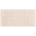 Teppich beige 80 x 150 cm geometrisches Muster Kurzflor ADATEPE