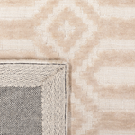 Teppich beige 80 x 150 cm geometrisches Muster Kurzflor ADATEPE