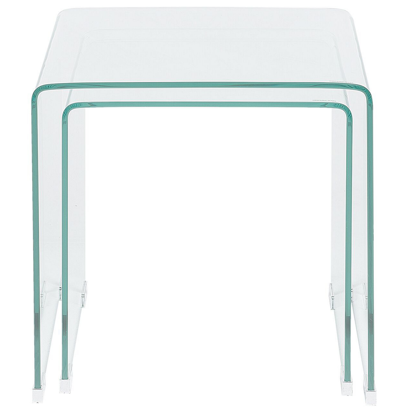 Beistelltisch 2er Set Glas transparent rechteckig KENDALL