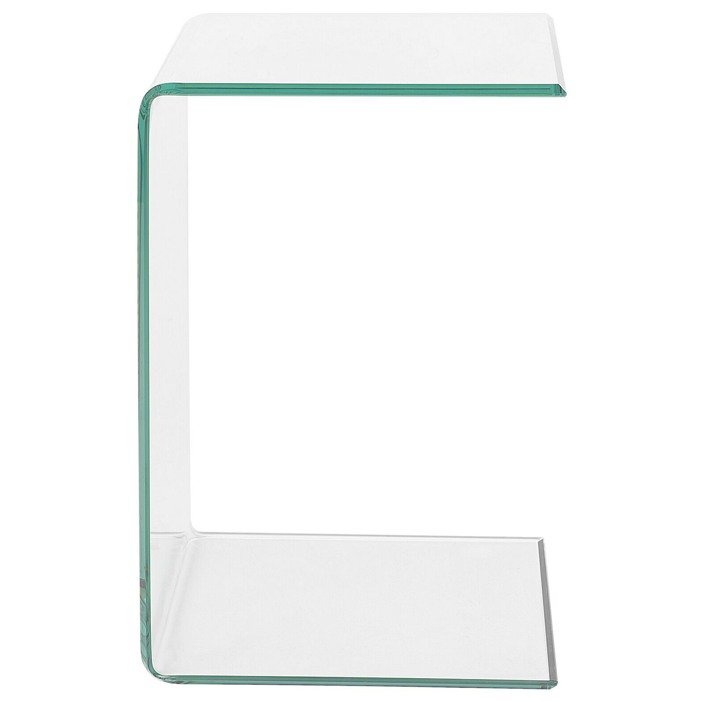 Beistelltisch Glas transparent 40 x 40 x 61 cm LOURDES