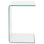 Beistelltisch Glas transparent 40 x 40 x 61 cm LOURDES