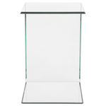 Beistelltisch Glas transparent 40 x 40 x 61 cm LOURDES