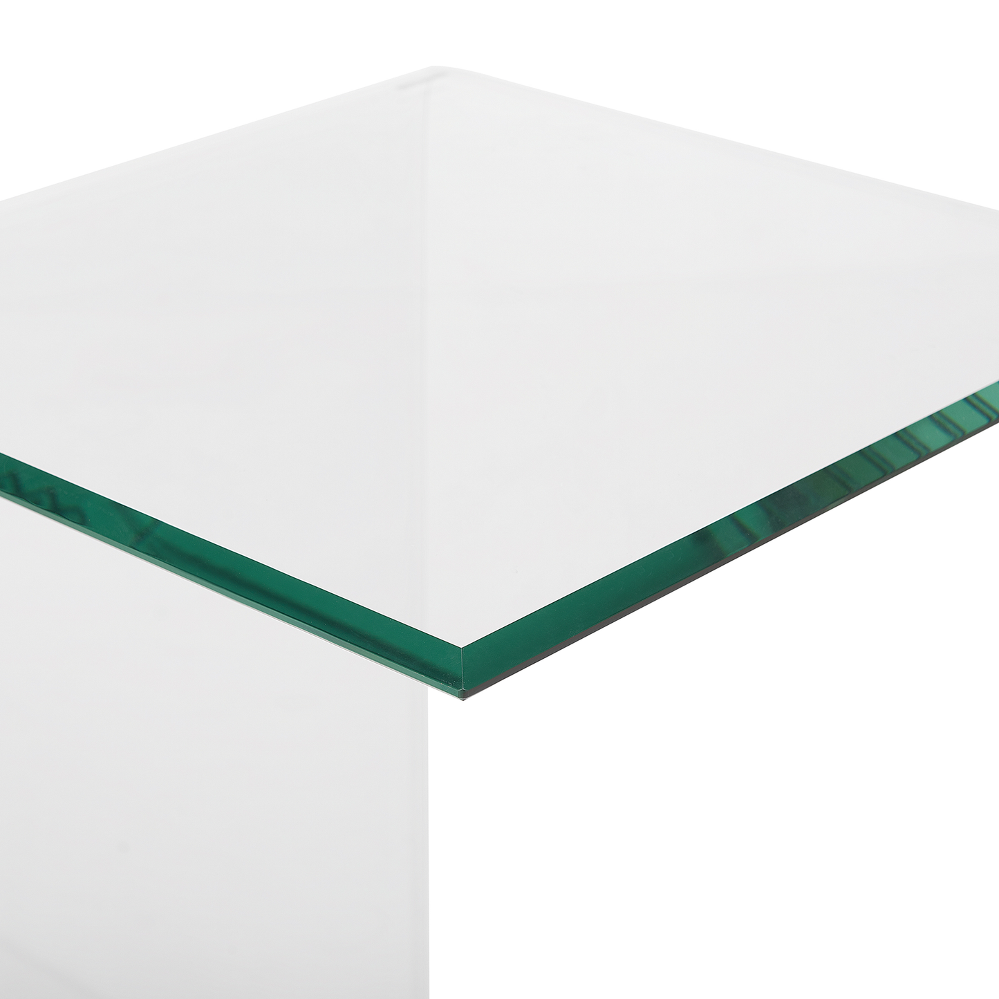 Beistelltisch Glas transparent 40 x 40 x 61 cm LOURDES