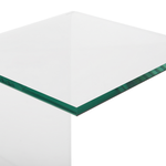 Beistelltisch Glas transparent 40 x 40 x 61 cm LOURDES