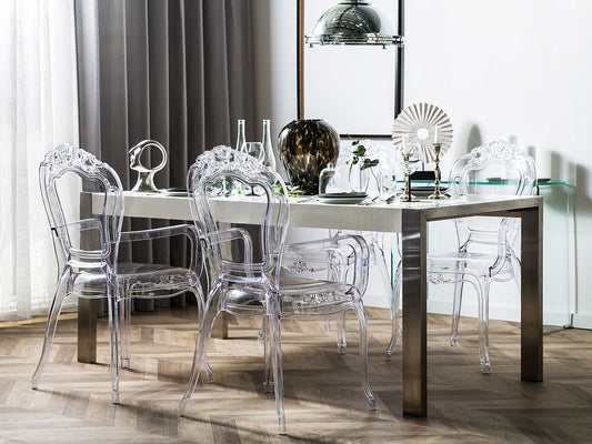 Esszimmerstuhl 2er Set VERMONT Transparent