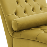 Chaiselongue Samtstoff senfgelb MURET