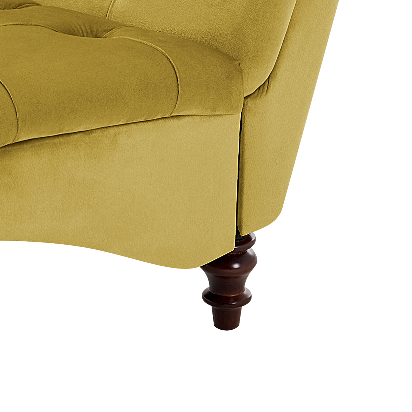 Chaiselongue Samtstoff senfgelb MURET