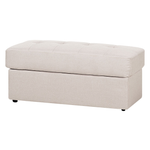 3-Sitzer Schlafsofa beige mit Stauraum Ottomane FALSTER