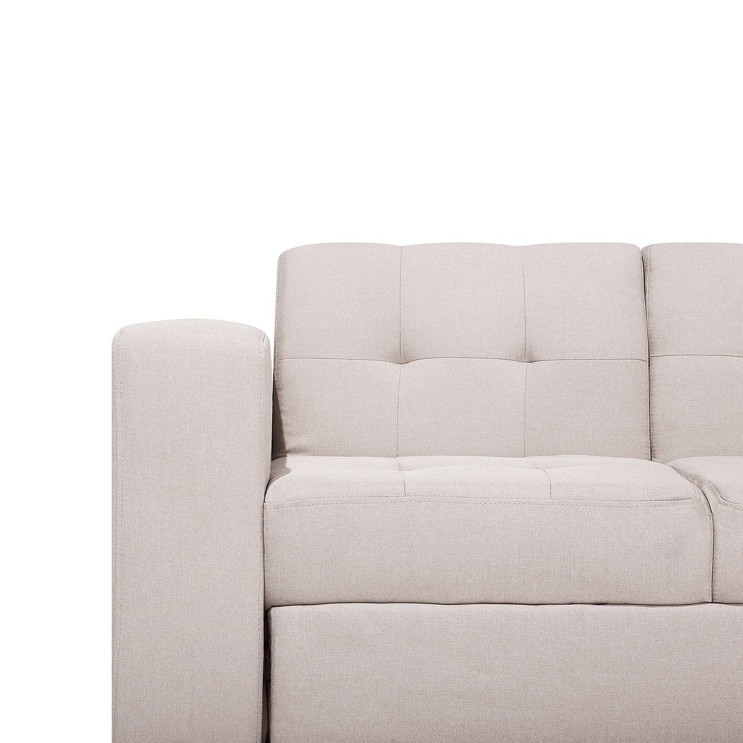 3-Sitzer Schlafsofa beige mit Stauraum Ottomane FALSTER