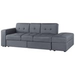 3-Sitzer Schlafsofa dunkelgrau mit Stauraum Ottomane FALSTER