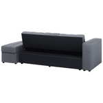 3-Sitzer Schlafsofa dunkelgrau mit Stauraum Ottomane FALSTER