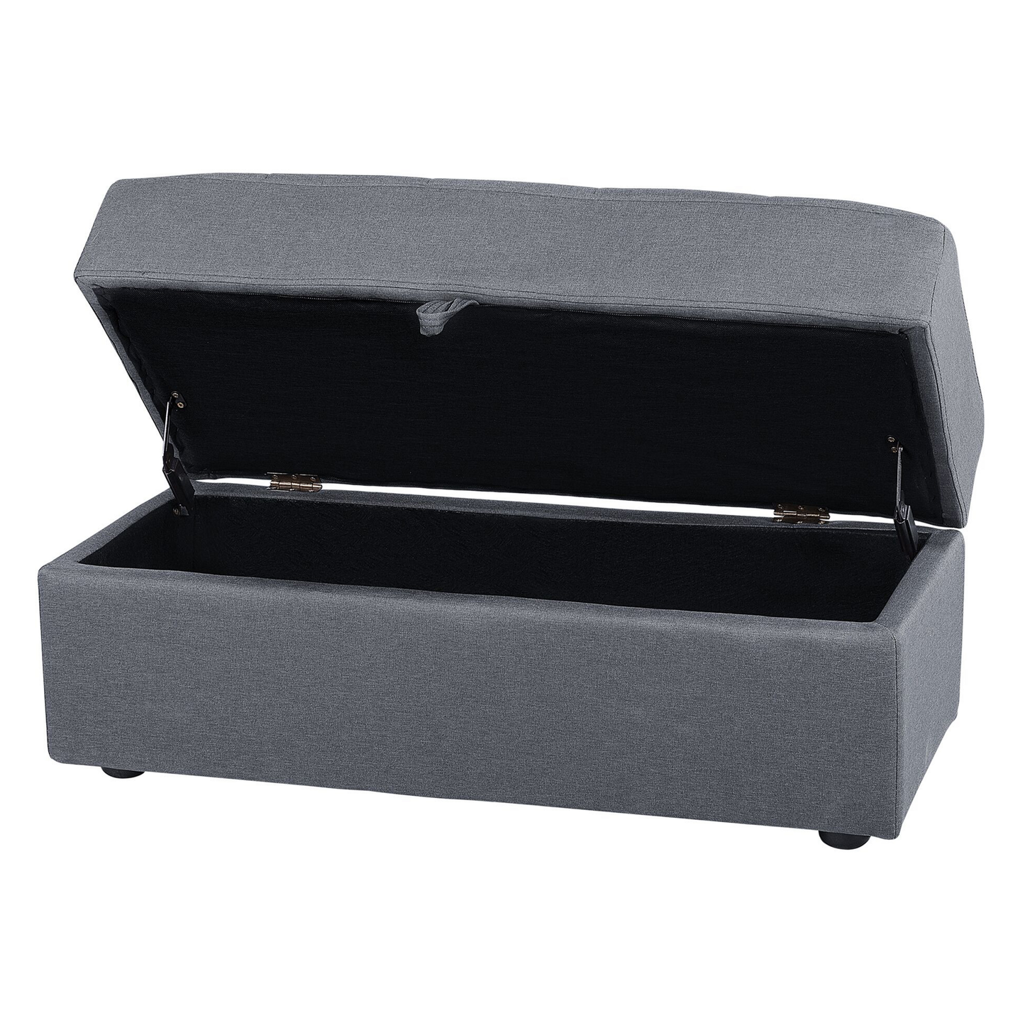 3-Sitzer Schlafsofa dunkelgrau mit Stauraum Ottomane FALSTER