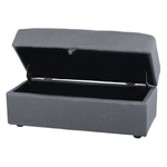 3-Sitzer Schlafsofa dunkelgrau mit Stauraum Ottomane FALSTER