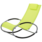 Gartenstuhl Textil limettengrün Schaukelfunktion CAMPO