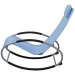 Gartenstuhl Textil blau Schaukelfunktion CAMPO