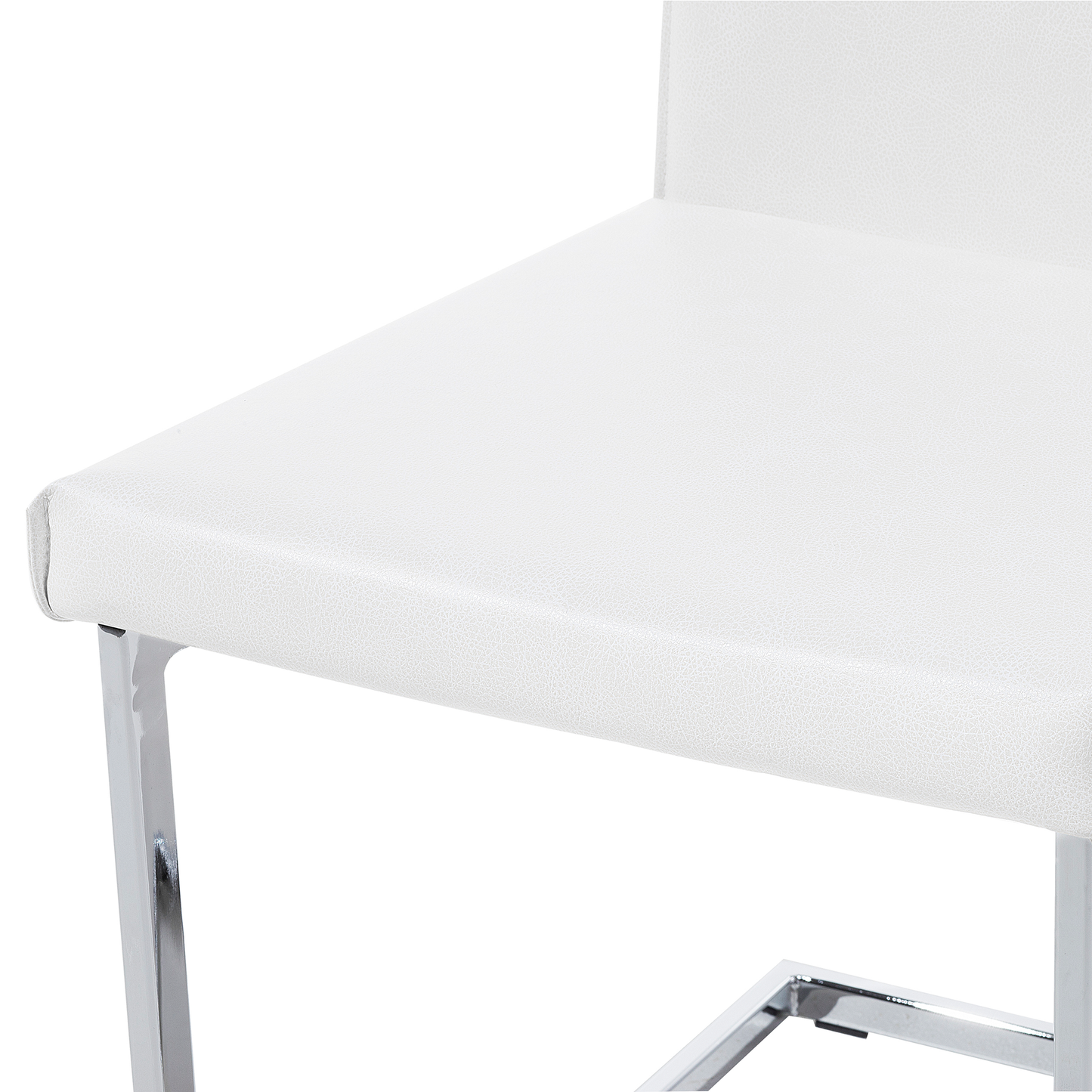 Esszimmerstuhl 2er Set ROCKFORD Kunstleder Weiss