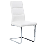 Esszimmerstuhl 2er Set ROCKFORD Kunstleder Weiss