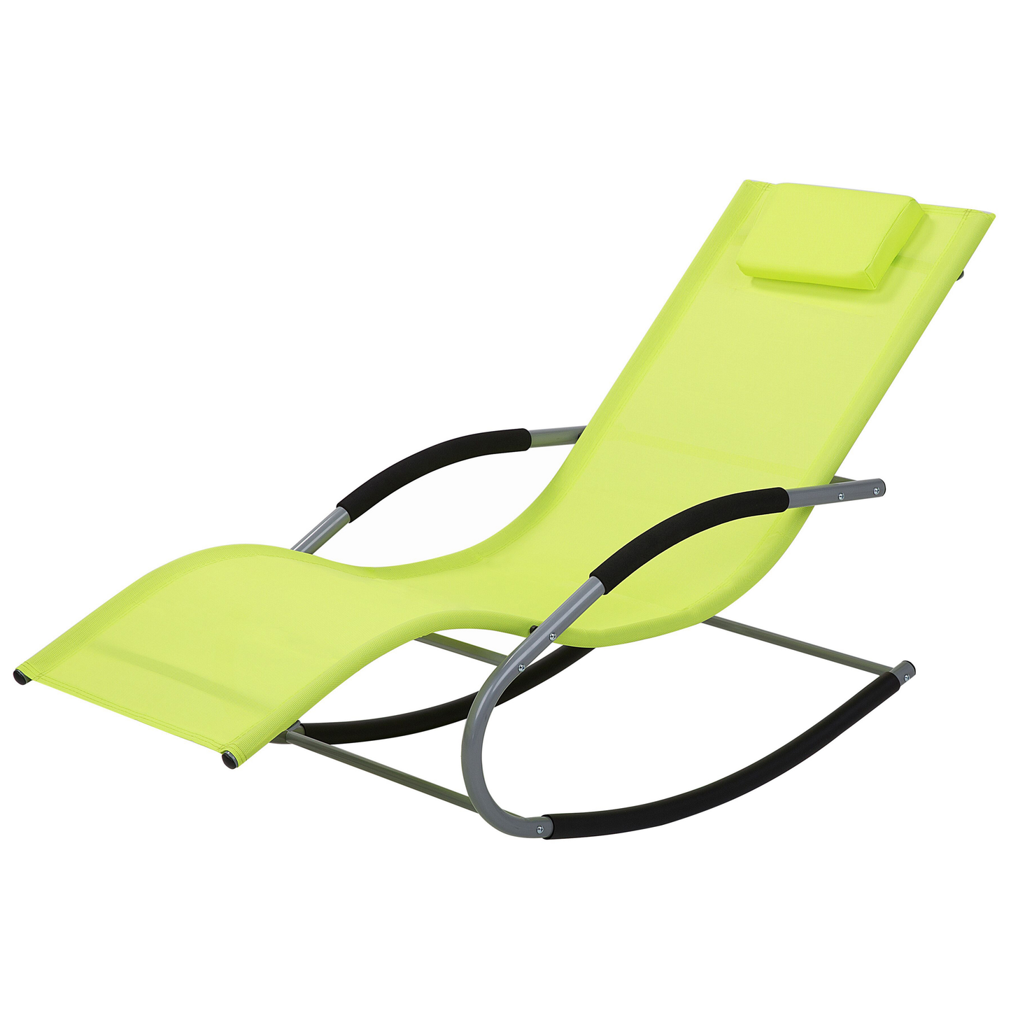 Gartenliege limettengrün Textil Schaukelfunktion CARANO