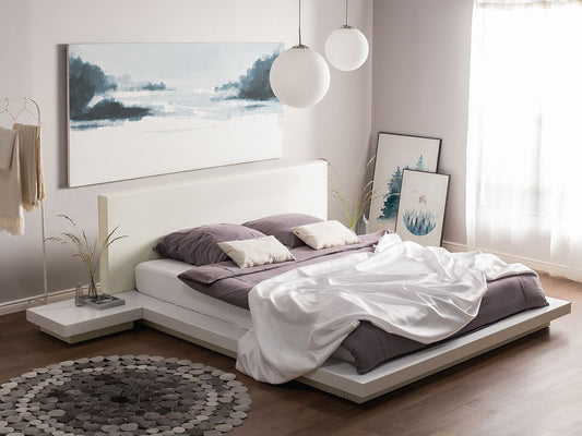 Bett mit Lattenrost ZEN 160 x 200 cm Weiss