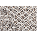 Teppich Kuhfell grau-braun 160 x 230 cm Patchwork Kurzflor AKDERE