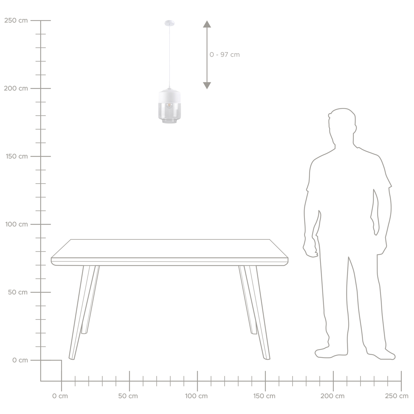Hängelampe JURUA Glas Weiss