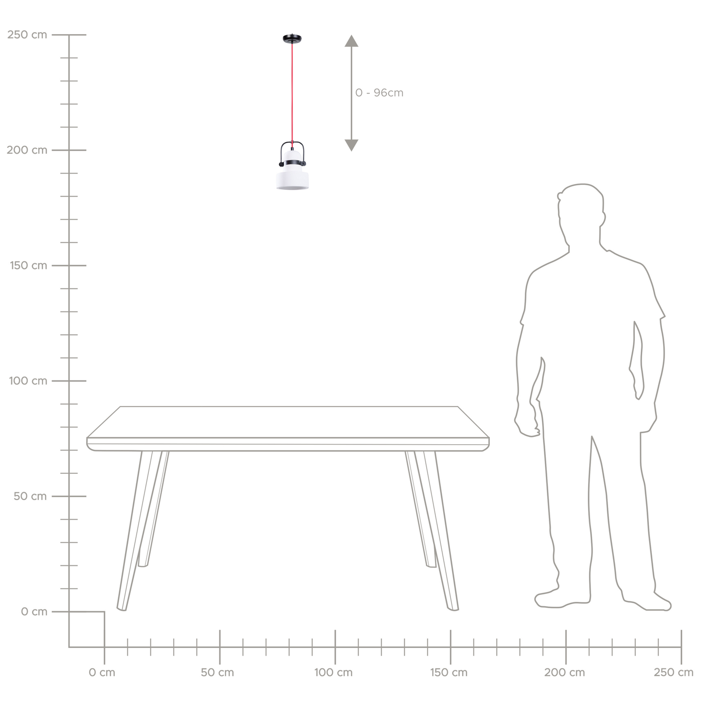 Hängelampe Gips weiss Glockenform VERDE