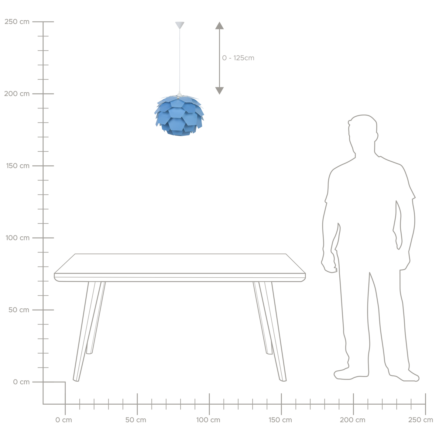 Hängelampe SEGRE S Blau