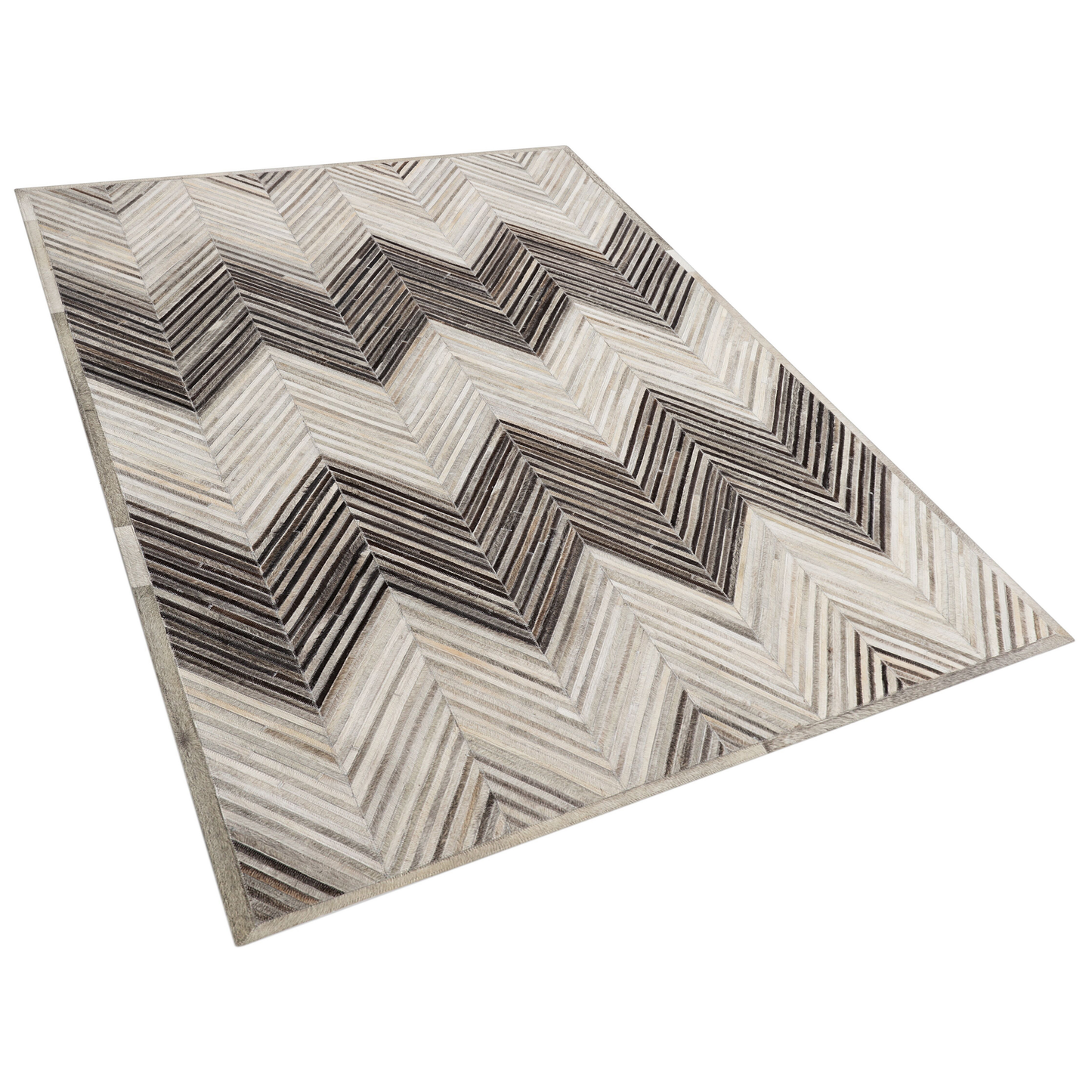 Teppich Kuhfell grau 160 x 230 cm Kurzflor AYTEPE