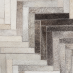 Teppich Kuhfell grau-beige 140 x 200 cm Patchwork Kurzflor ARSUZ
