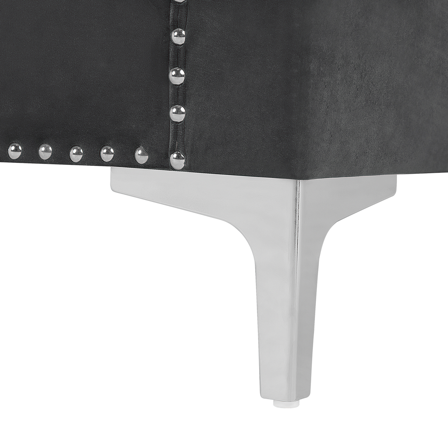 3-Sitzer Sofa Samtstoff dunkelgrau AVALDSENES