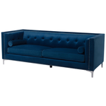 3-Sitzer Sofa Samtstoff marineblau AVALDSENES