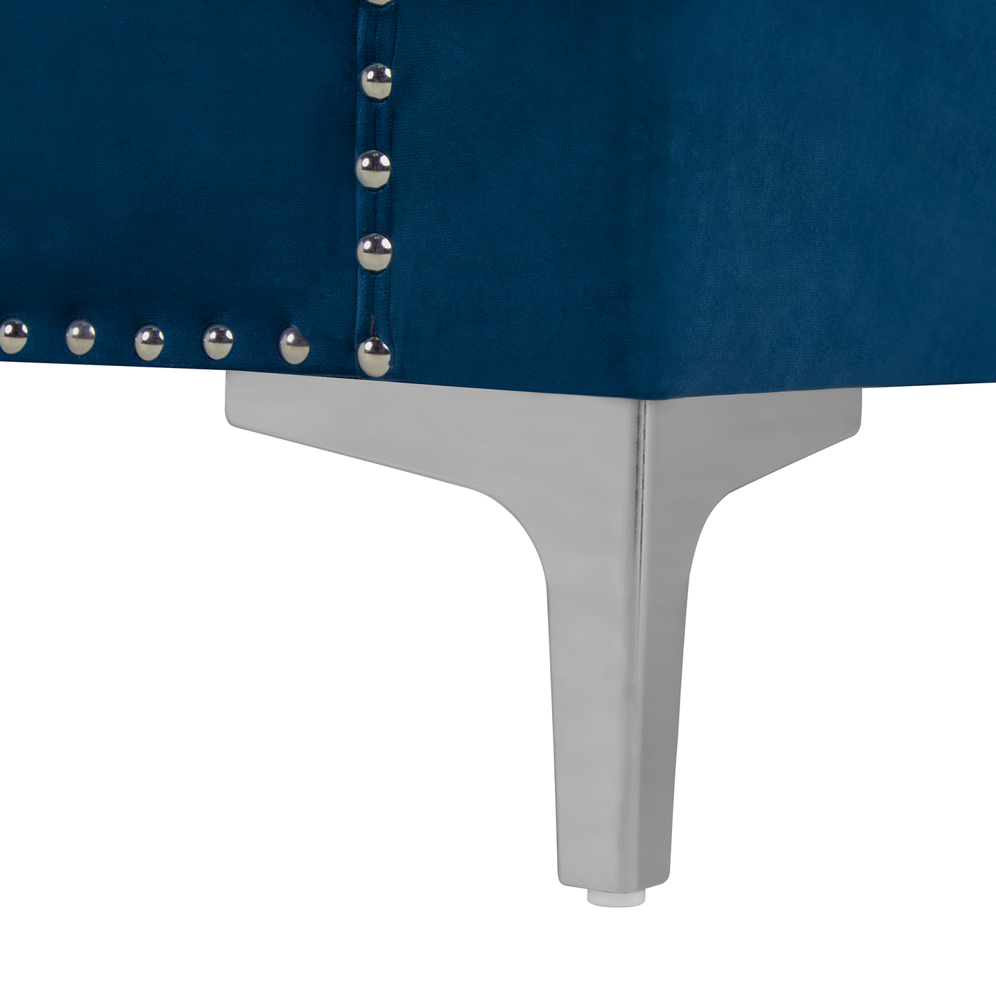 3-Sitzer Sofa Samtstoff marineblau AVALDSENES