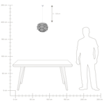 Hängelampe SEGRE S Grau