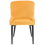 Esszimmerstuhl 2er Set SOLANO Samtstoff Gelb