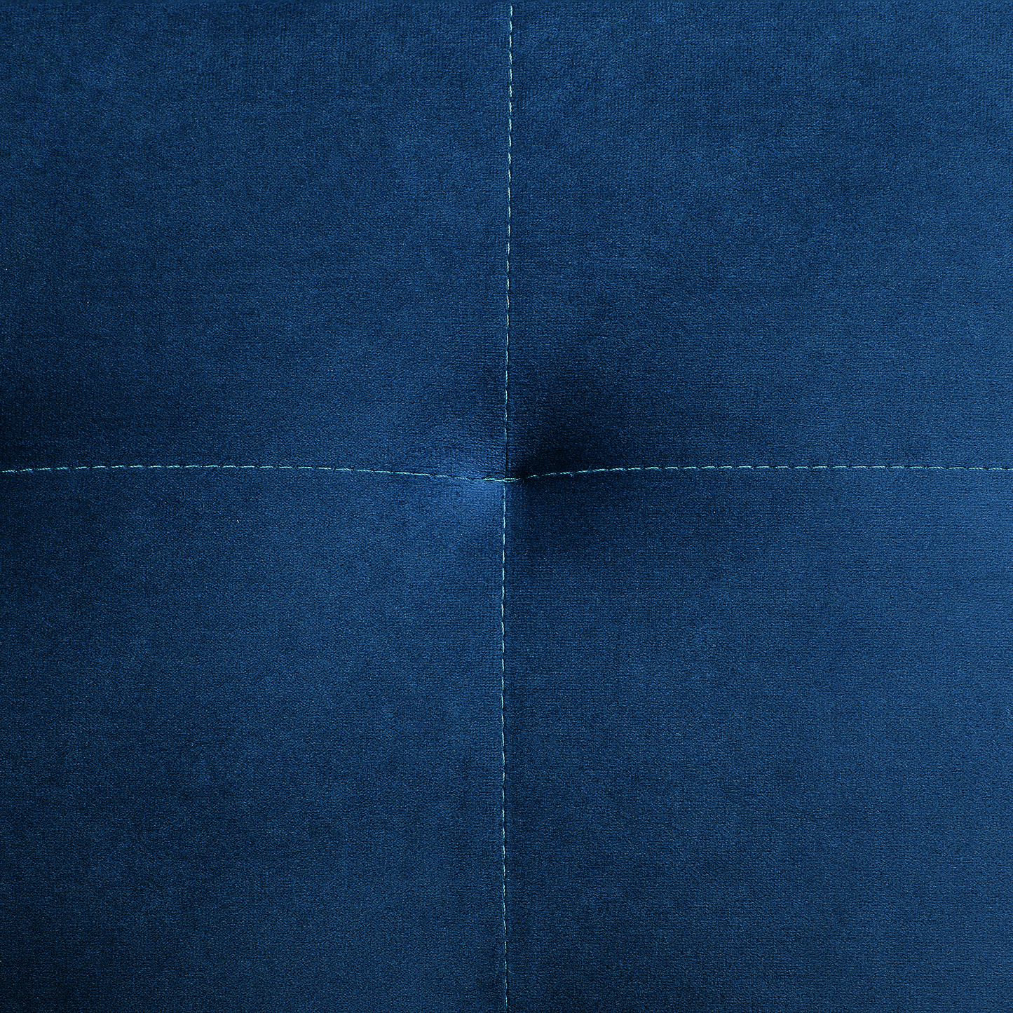 Wohnlandschaft Samtstoff marineblau mit Ottomane ABERDEEN