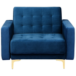 Sessel ABERDEEN Samtstoff Marineblau