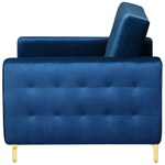 Sessel ABERDEEN Samtstoff Marineblau