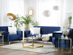 Sofa Set Samtstoff marineblau 5-Sitzer ABERDEEN