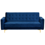 Sofa Set Samtstoff marineblau 5-Sitzer ABERDEEN