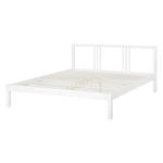 Bett mit Lattenrost Kiefernholz VANNES 140 x 200 cm Weiss