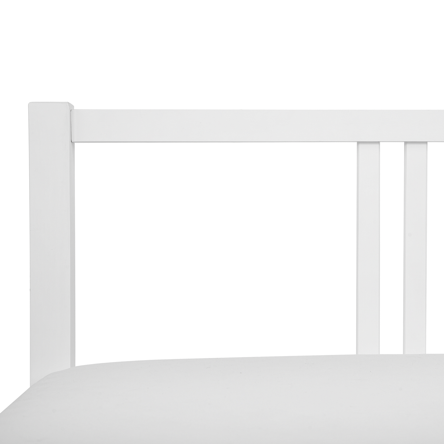 Bett mit Lattenrost Kiefernholz VANNES 140 x 200 cm Weiss
