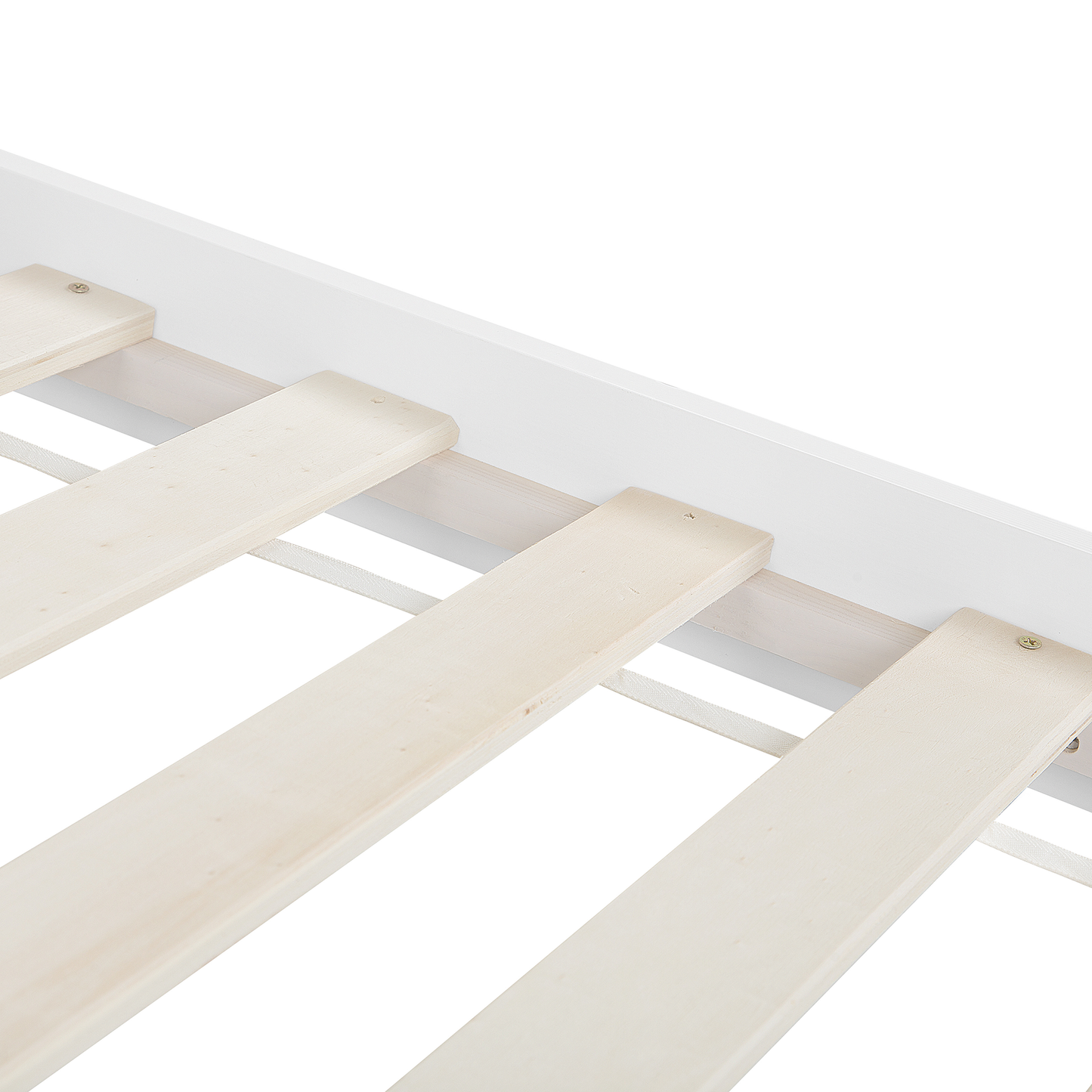 Bett mit Lattenrost Kiefernholz VANNES 180 x 200 cm Weiss