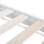 Bett mit Lattenrost Kiefernholz FLORAC 90 x 200 cm Weiss