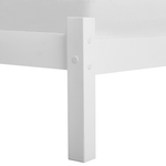 Bett mit Lattenrost Kiefernholz FLORAC 90 x 200 cm Weiss