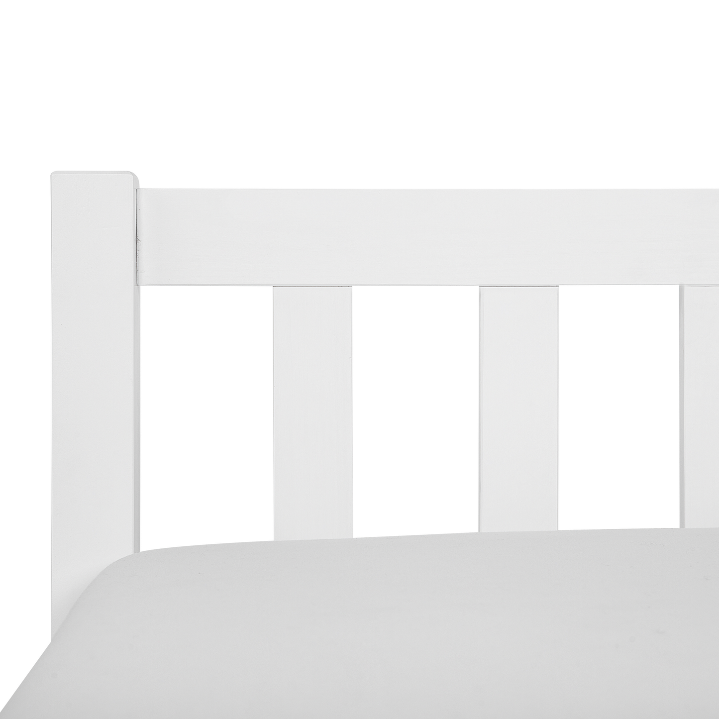 Bett mit Lattenrost Kiefernholz FLORAC 140 x 200 cm Weiss