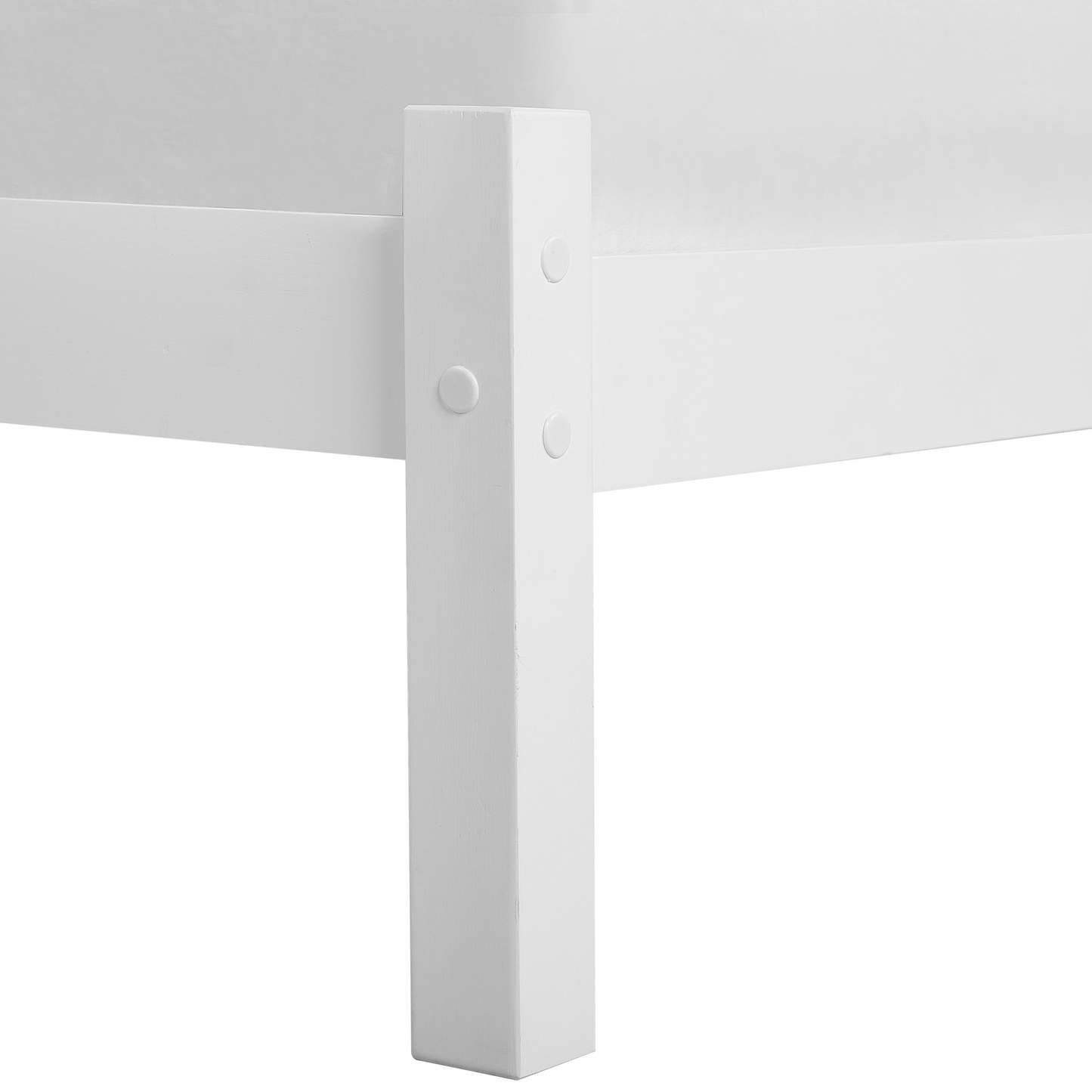 Bett mit Lattenrost Kiefernholz FLORAC 180 x 200 cm Weiss