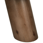 Hocker Felloptik / Gummibaumholz grau IOWA