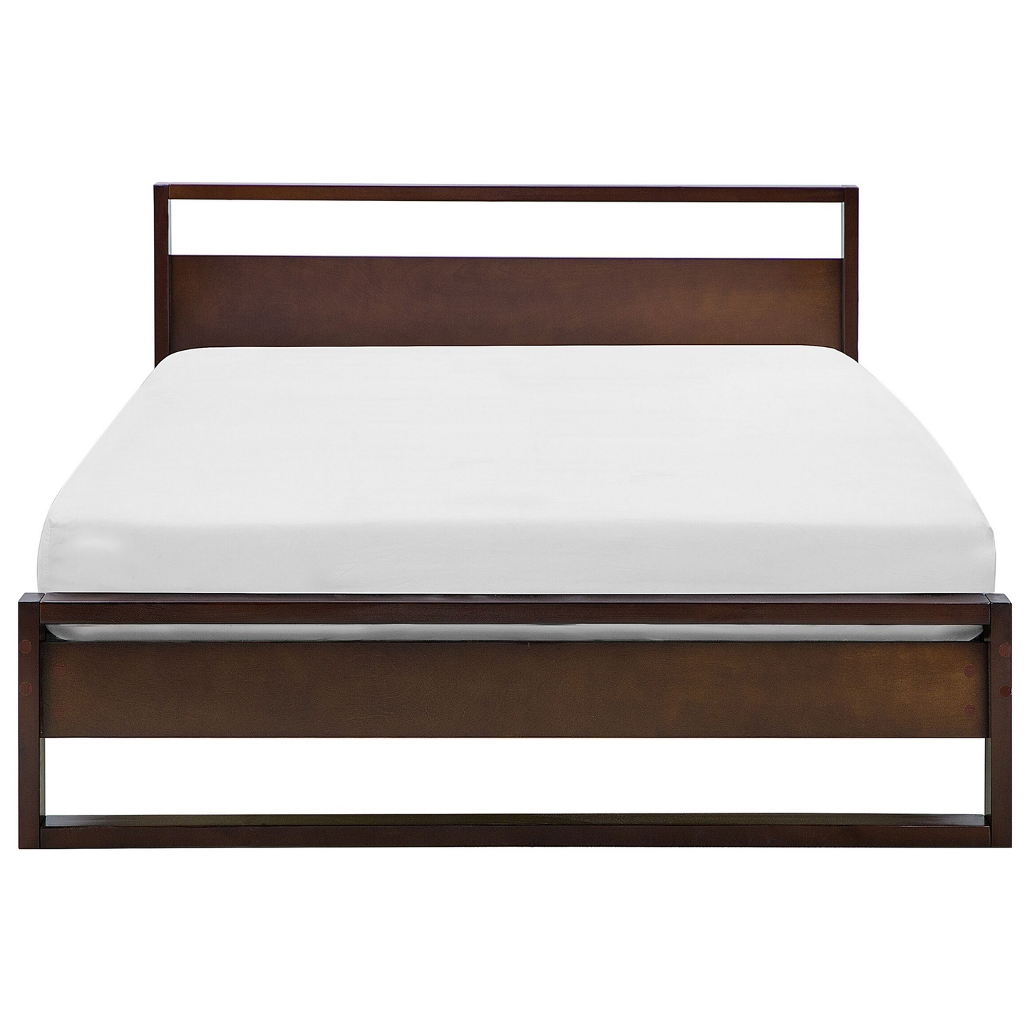 Holzbett dunkelbraun Lattenrost 180 x 200 cm GIULIA